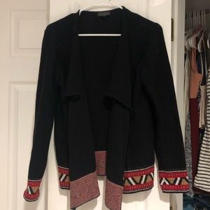 Black Patterned Cardigan